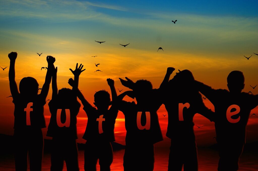 children, silhouette, cheers-214437.jpg